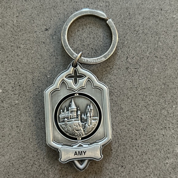 Wizarding World Of Harry Potter Accessories - AMY Harry Potter World Metal Spinner Keychain Universal Studios Souvenir